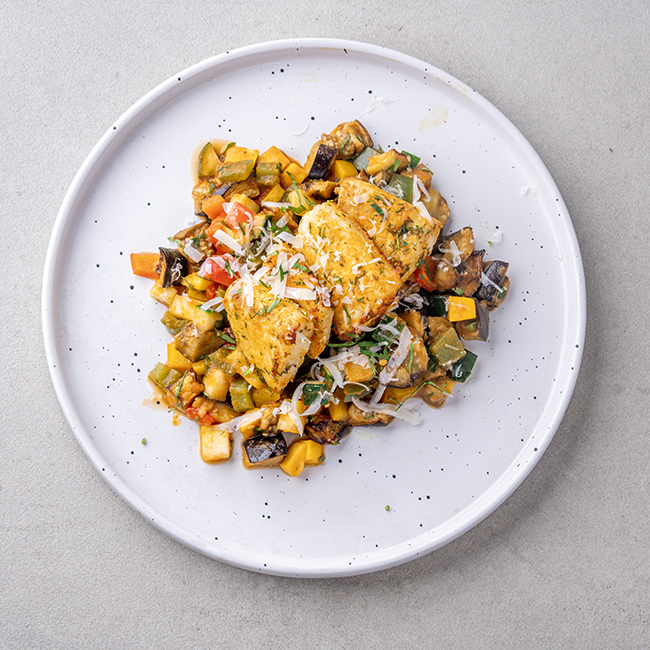 Oven-baked Fish With Ratatouille